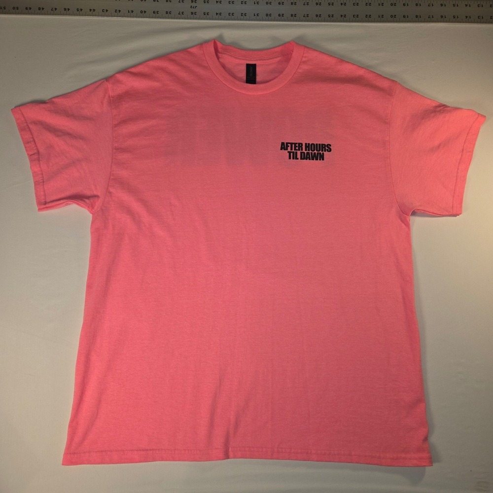 The Weeknd After Hours Til Dawn Tour Local Crew Shirt Pink Size XL
